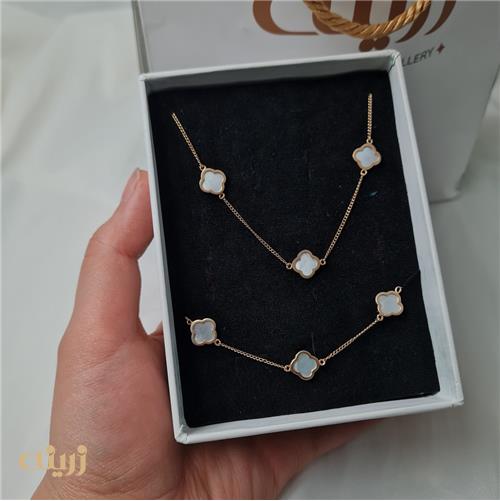 نیم ست طلا ونکلیف صدفی 