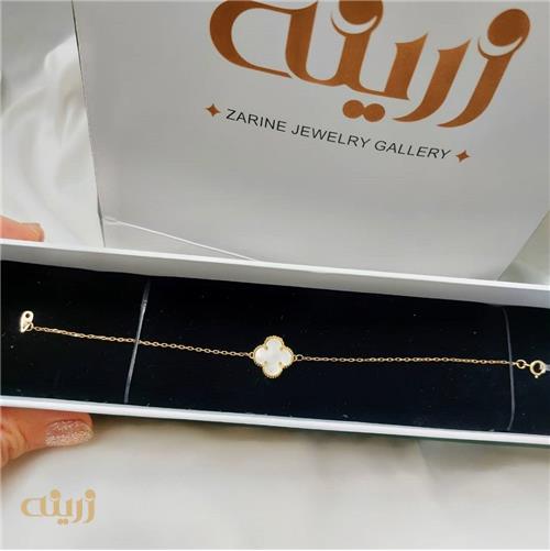 دستبند تک گل ونکلیف سنگدار 