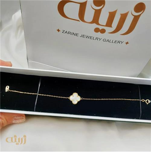 دستبند تک گل ونکلیف سنگدار 