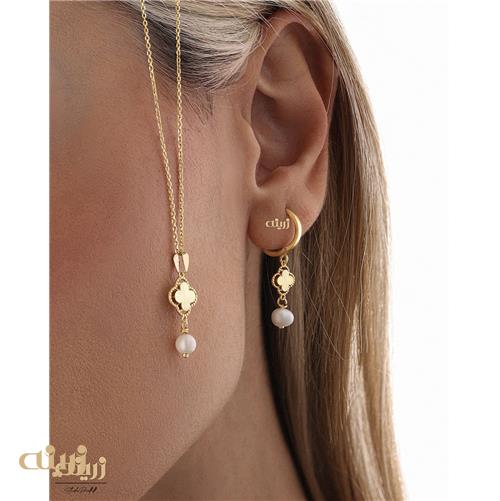 گوشواره روکو ونکلیف تراش با مروارید 