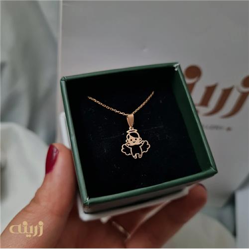 آویز طلا فرشته کوچولو خیلی سبک