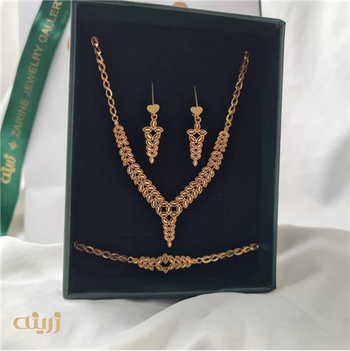 نیم ست طلا گندمی 