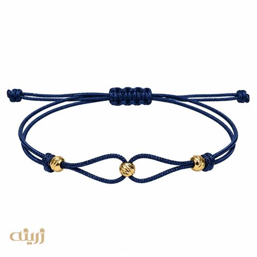 دستبند طلا سه گوی تراش بافت بینهایت کد B0300