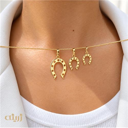 آویز طلا طرح نعل سبک کد N0597