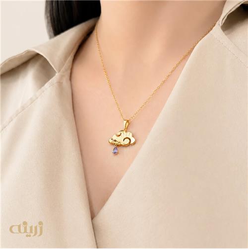 آویز طلا طرح ابر و قطره
