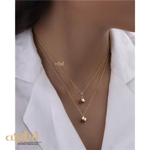 گردنبند طلا طرح تاس