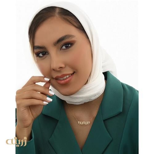 گردنبند طلا زنانه پنج  قلب