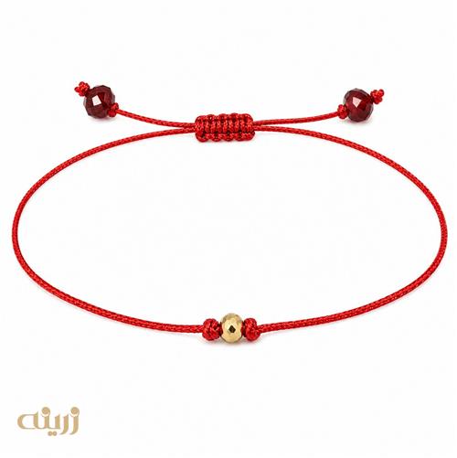 دستبند رد استرینگ با گوی طلا تراش کد B0281
