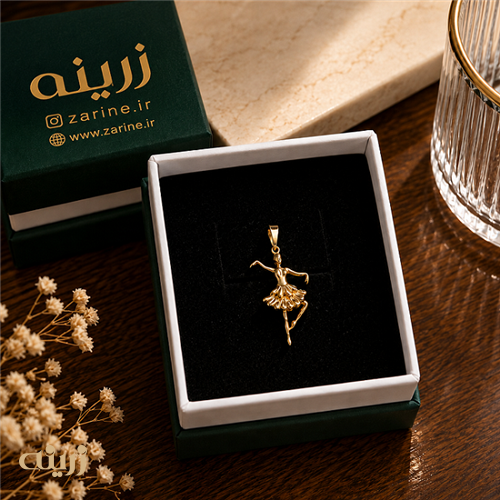 آویز طلا دختر بالرین