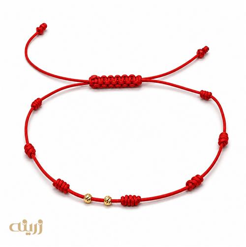 دستبندطلا هفت گره با دو  گوی تراش کد B0280