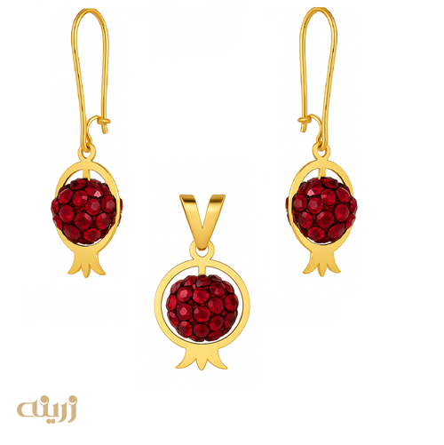 نیمست طلا طرح انار کادویی 