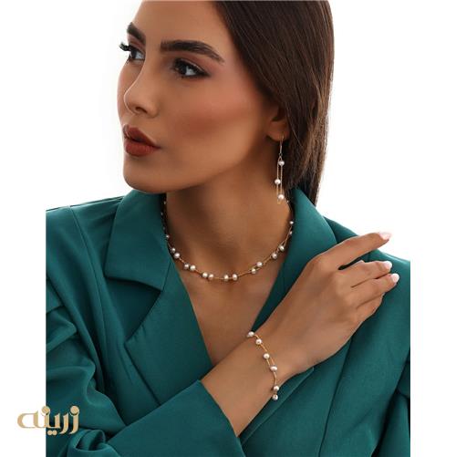 گوشواره طلا  دو رج مرواریدی