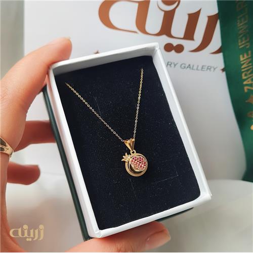 آویز طلا انار یاقوتی یلدایی  کادویی