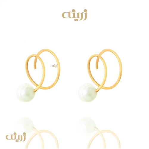 گوشواره پیچی با مروارید شل