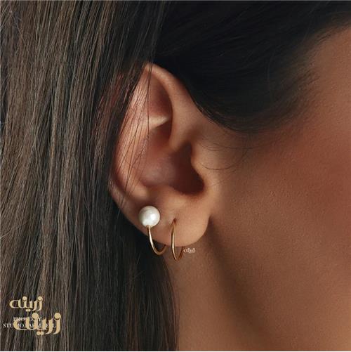 گوشواره پیچی با مروارید شل