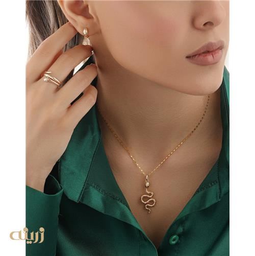 آویز طلا مار زرینه