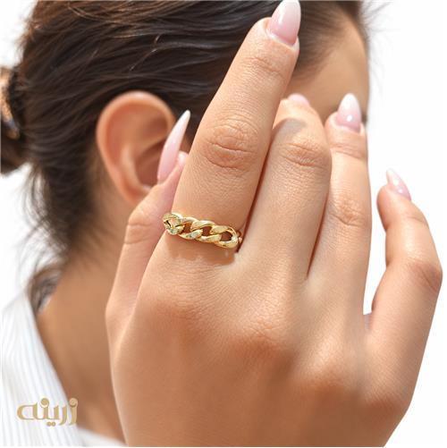 انگشتر طلا طرح کارتیه پروفیلی سبک کد R0221