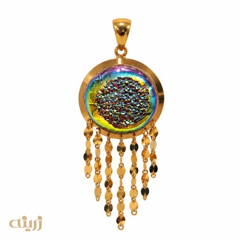 آویز طلا کشهکشان طرح دایره کد N0899