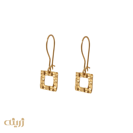 گوشواره طلا عصایی چکش خور 