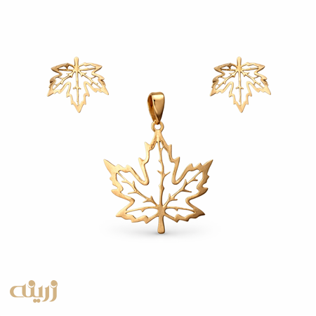 نیم ست برگ پاییزی سبک