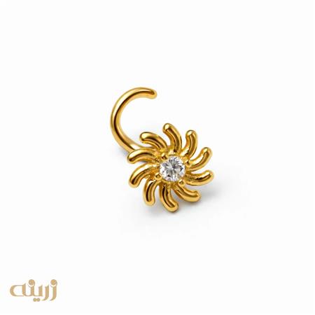 پیرسینگ بینی طلا قلاب دار 