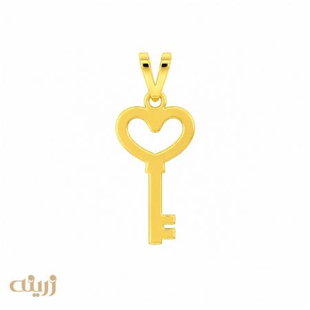 آویز کلید طلا قلب کلاسیک کد N0771