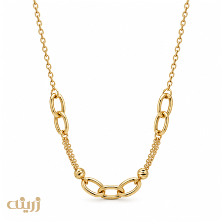 گردنبند طلا هرمس و گوی کد N0879