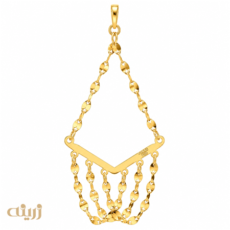 آویز طلا خلیجی طرح پیروزی سبک کد N0882