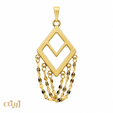 آویز طلا خلیجی طرح لوزی سبک کد N0883