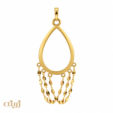 آویز طلا خلیجی طرح اشک سبک کد N0887