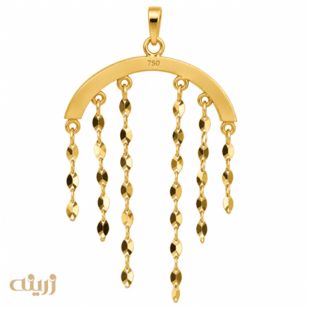 آویز طلا خلیجی طرح چتر سبک کد N0889
