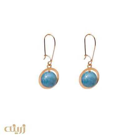 گوشواره طلا عصایی آپاتیت کادویی