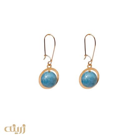 گوشواره طلا عصایی آپاتیت کادویی
