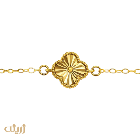 دستبند تک گل ونکلیف تراش ظریف
