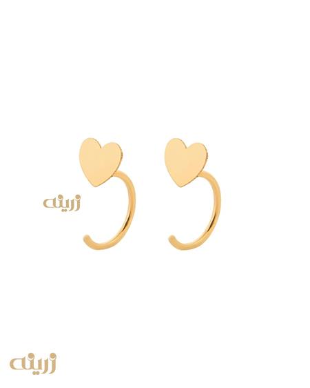 گوشواره طلا عصایی طرح دار کد E0142