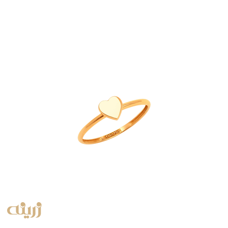 انگشتر طلا قلب مینیمال تخت