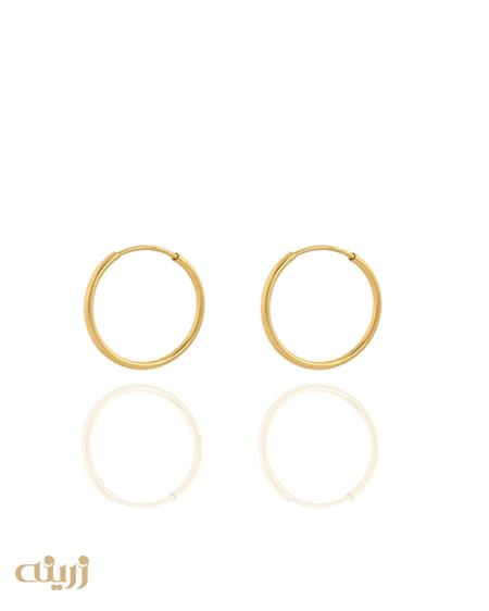 گوشواره حلقه ای طلا ساده بزرگ