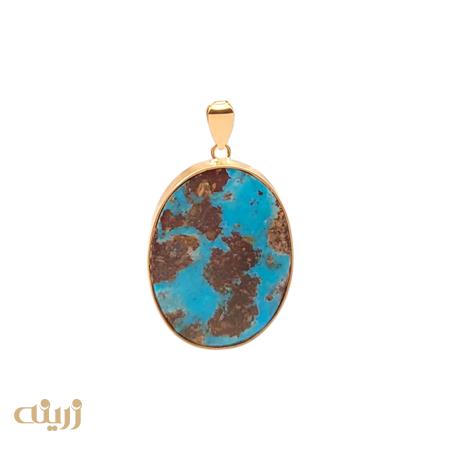 آویز طلا فیروزه طبیعی
