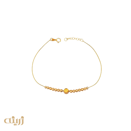 دستبند طلا گوی کهکشانی با زنجیر میرو لوکس