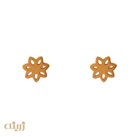 گوشواره طلا میخی طرح گل