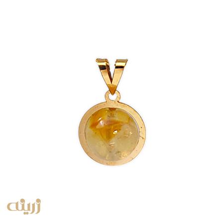 آویز طلا طرح سیترین کادویی