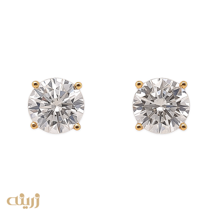 گوشواره طلا میخی تک نگین