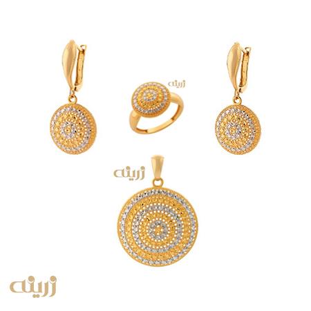 نیم ست طلا تمام تراش آوا 