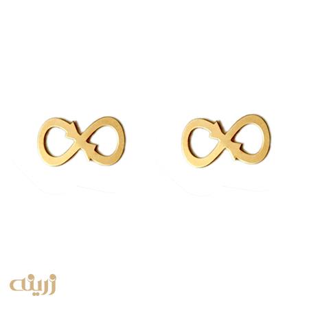 گوشواره طلا میخی بینهایت فلش دار