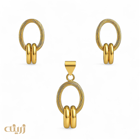 نیم ست طلا رولو کبریتی سبک