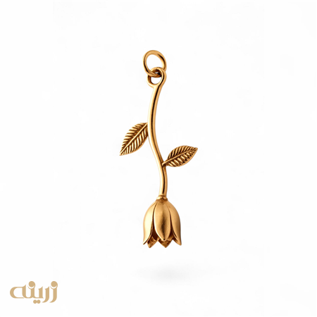 آویز طلا گل رز