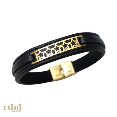دستبند طلا چرم کادویی  (0.150 + گرم )