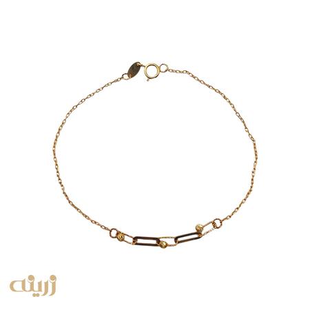 دستبند طلا هرمس و گوی تراش 
