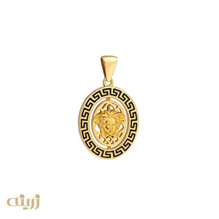 آویز طلا طرح ورساچ مدوسا و ملکه دو طرفه