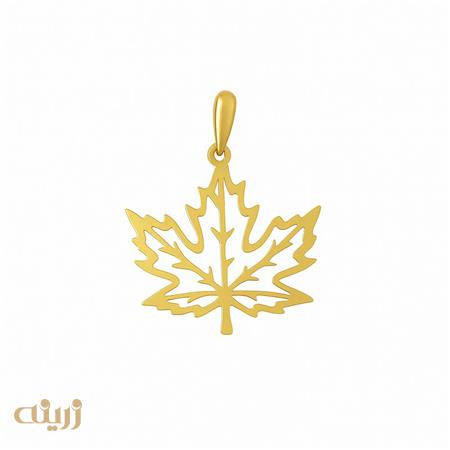 آویز طلا برگ پاییزی سبک